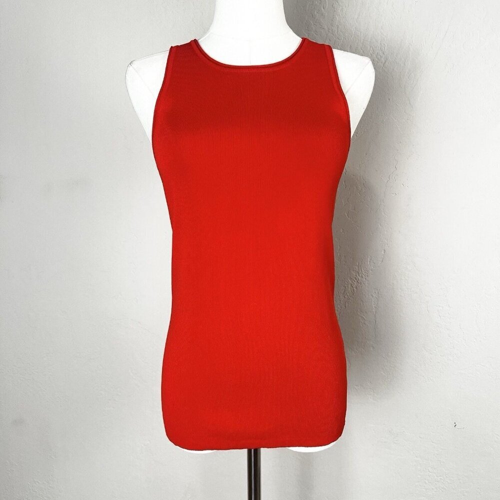 Modern Citizen Tank Top Knit Red Round‎ Neck Sleeveless Rayon Size Large